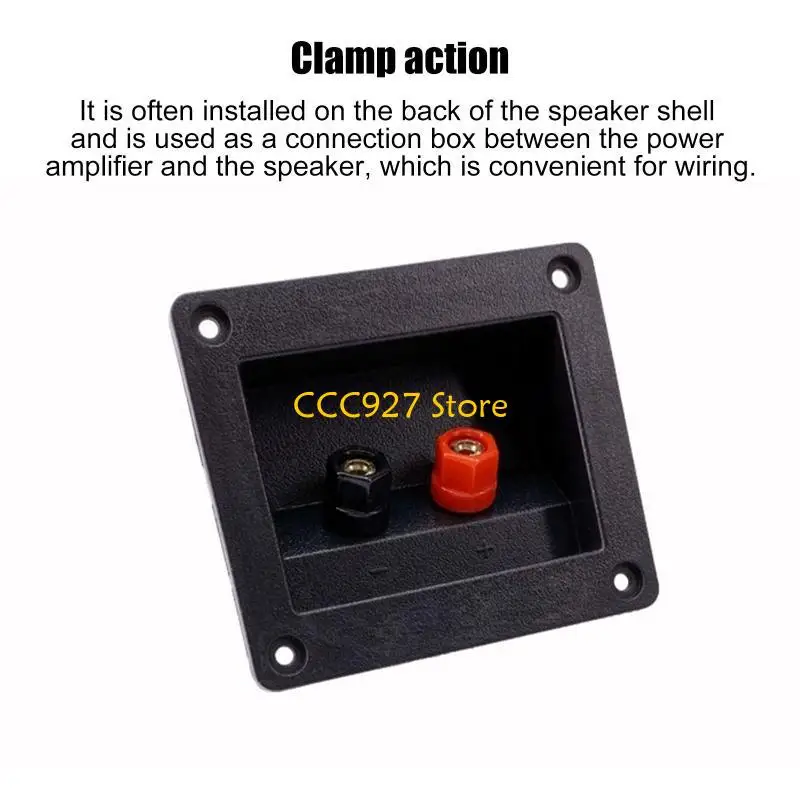 B03F 2Pin Junction Box External Banana Speaker Amplifier Wire Clip Socket