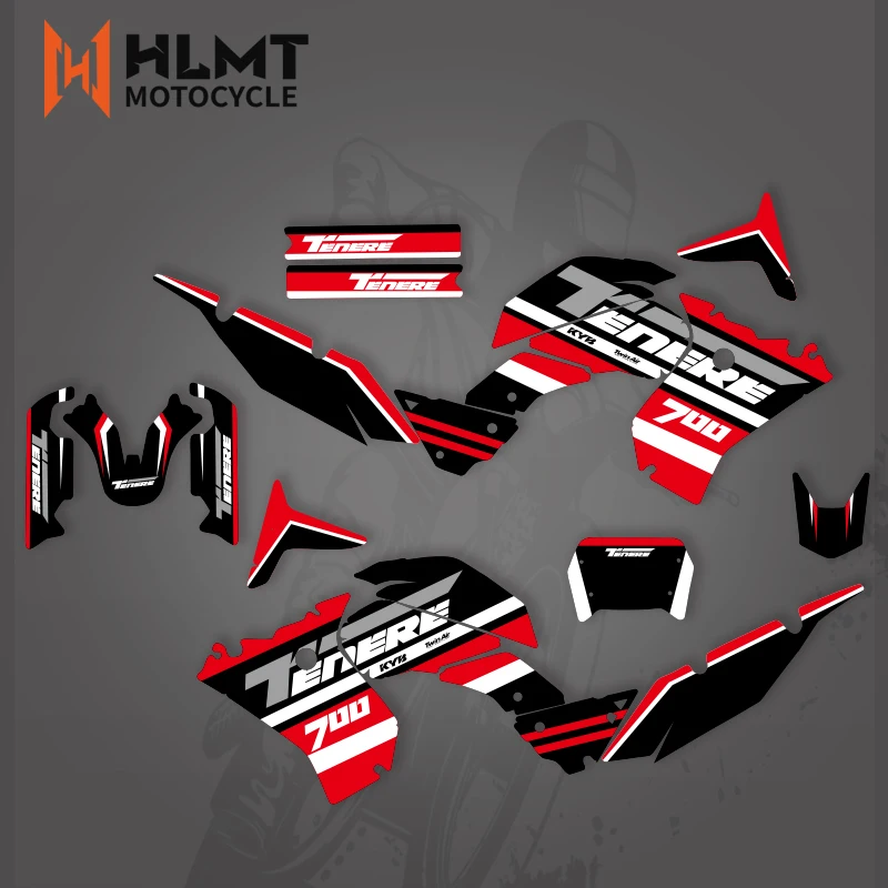 

HLMT Custom Motorcycle Team Graphics Backgrounds Decals Stickers For Yamaha Tenere 700 T7 T700 XTZ700 2019 2020 2021 2022 2023