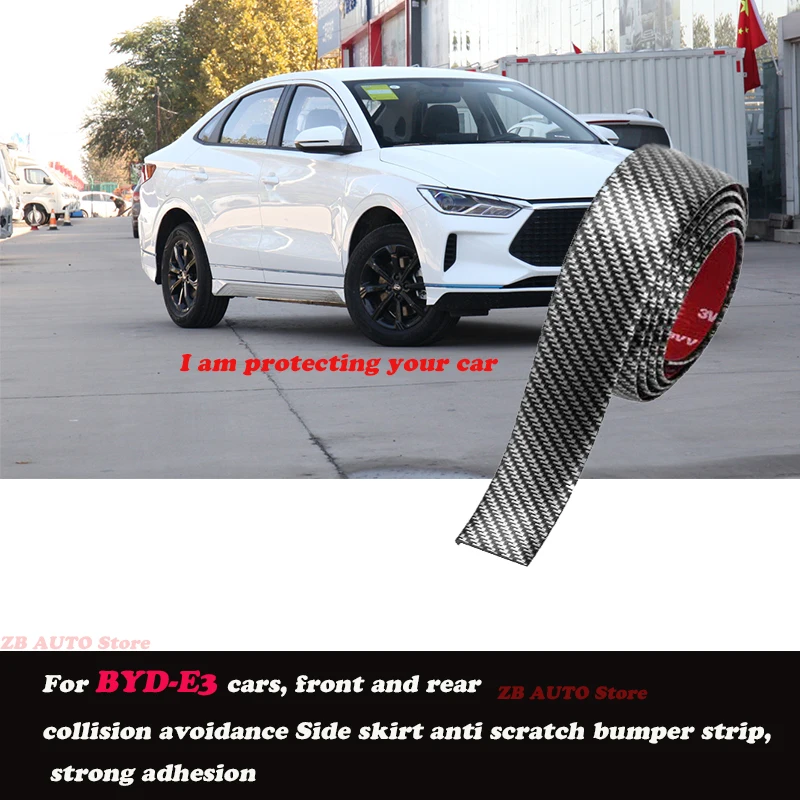 

Strong adhesive bumper strip, front and rear lip side skirts, collision and scratch resistant, suitable For BYD E3