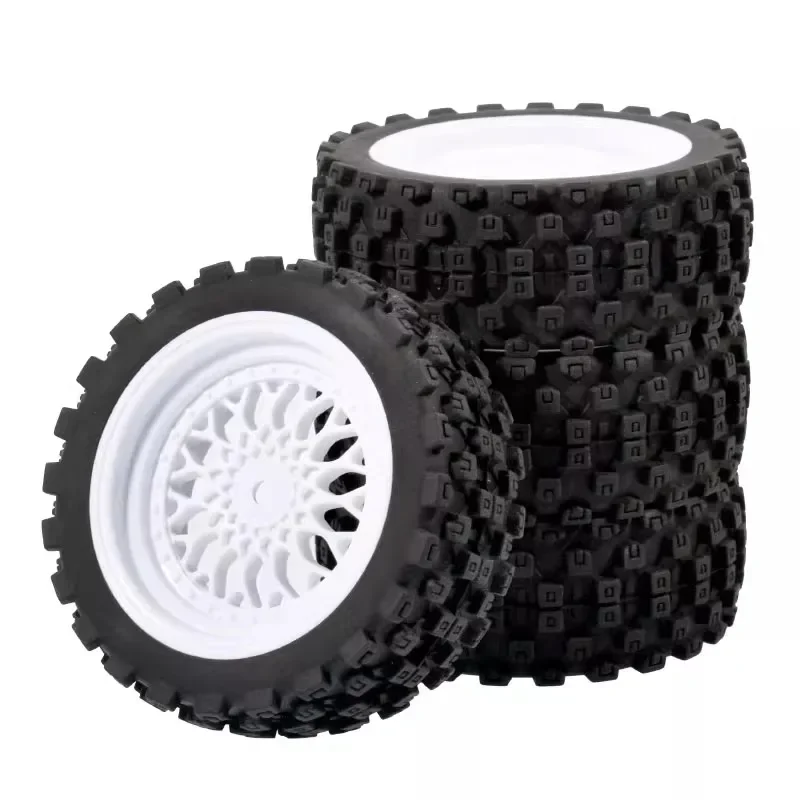 FOR 1/10 1/12 1/14 On Road Tires & Wheel 12mm Hex Plastics Rims Compatible with Tamiya TT01 TT02 Kyosho Sakura D3 Trxs 4Tec 2.0