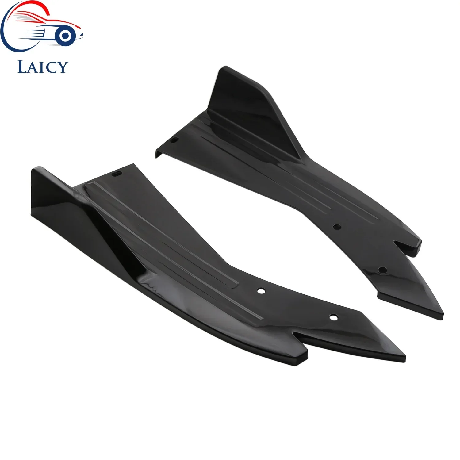 LAICY For Acura TL ILX TLX TSX Car Rear Bumper Spoiler Lip Splitter Diffuser Body Kit Side Skirt Protector Covers Glossy Black