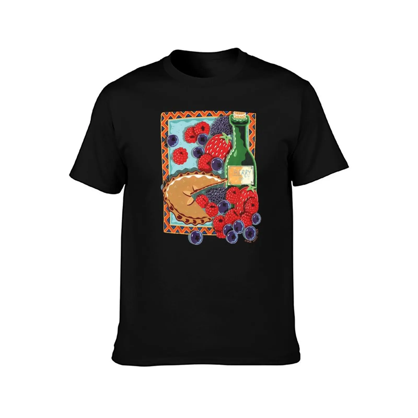 BERRY - juicy berries, pie and booze T-Shirt Simple Line Art Print Tee