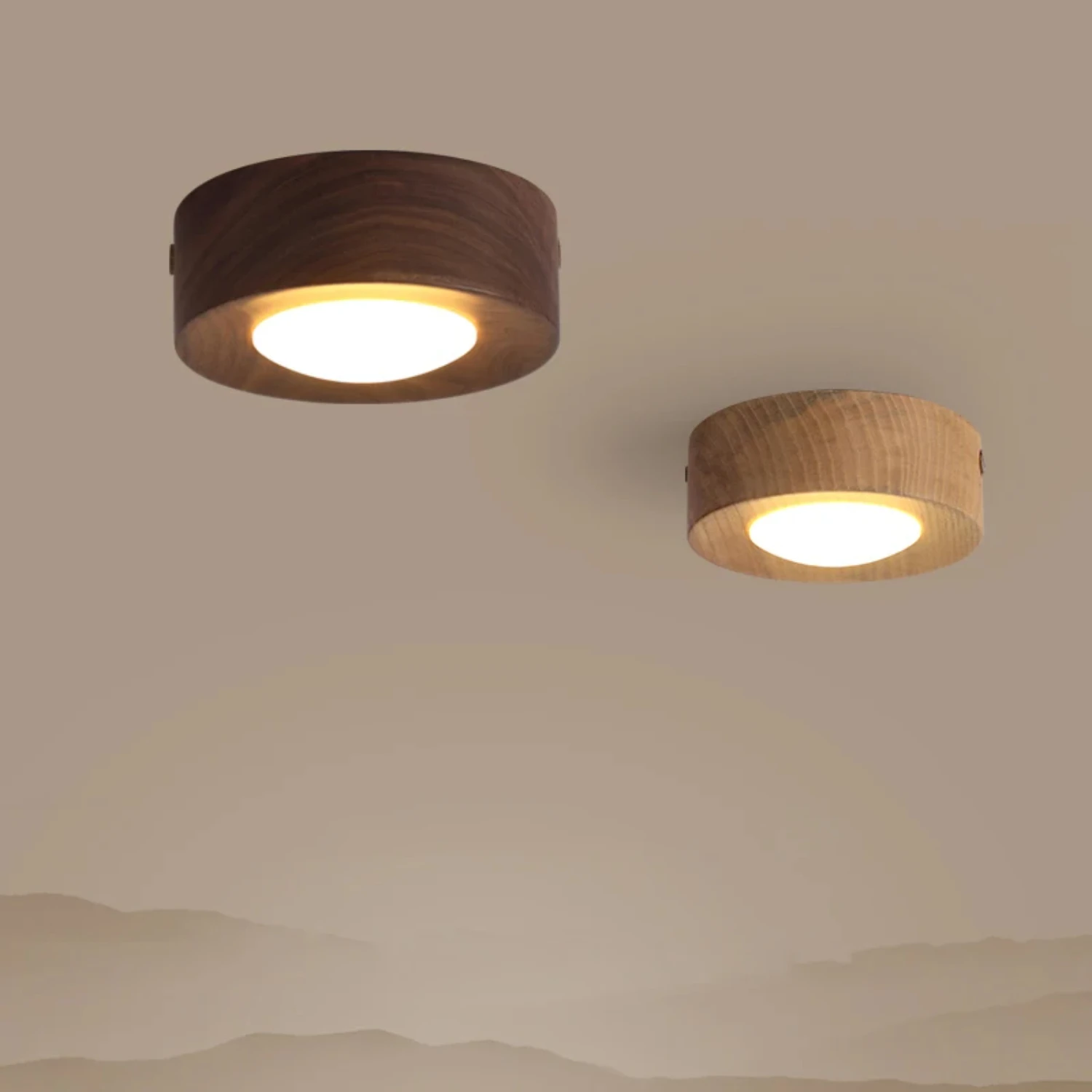 corridor lamp Walnut ceiling lights ash wood led lights for room living room Spotlights Porch light  decor lighting