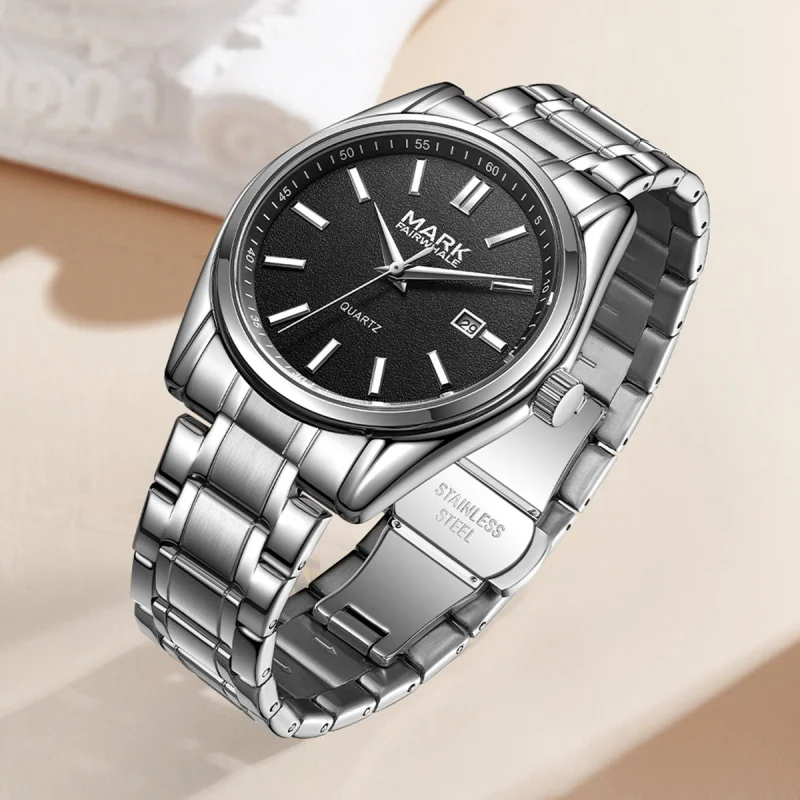 

Mark Fairwhale men's multifunctional business quartz watch, sporty and casual wristwatch, a must-have for travel and parties