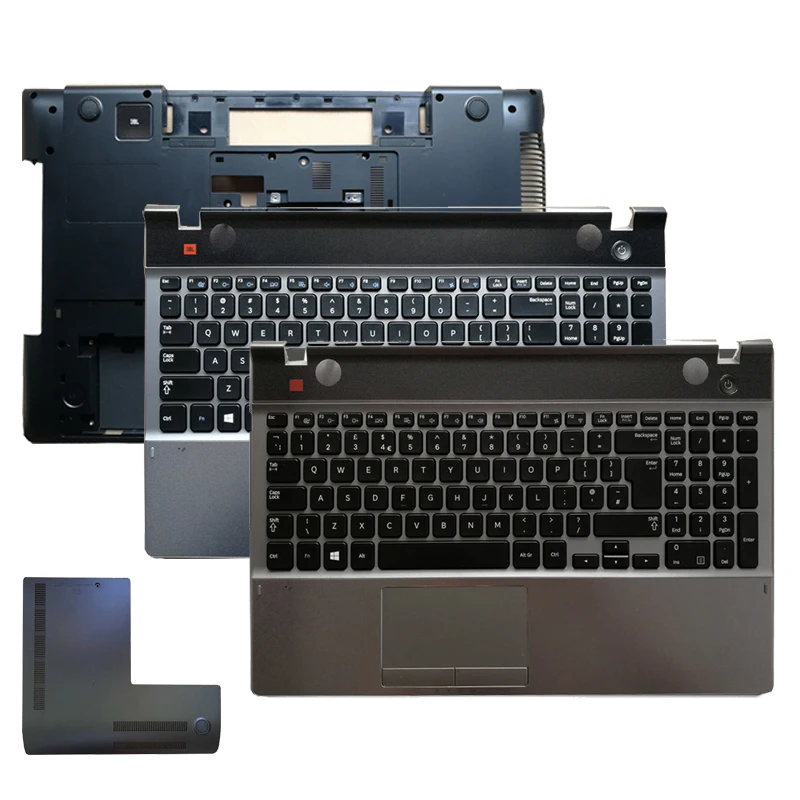 

New For Samsung NP550P7C 500P7C Series Laptop Palmrest With Keyboard UK US Bottom Case C D E Cover