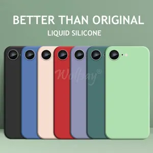 Bilashmart iPhone 16e Case Liquid Silicone Plain Rubber Funda Phone Protector Case iPhone 16e Cover iPhone 16 E SE 4 2025 Case