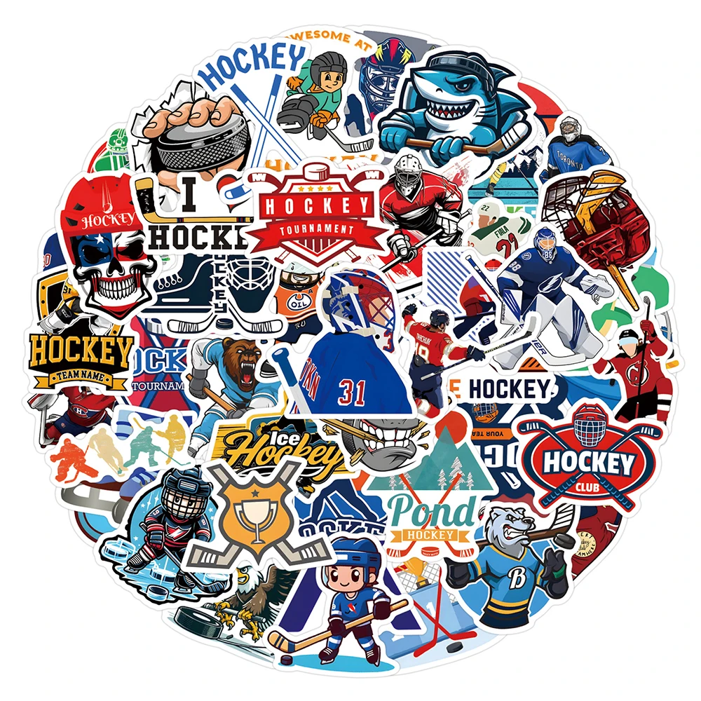 10/30/55/110PCS Sports Ice Hockey Sticker Cartoon Personality Cool Graffiti DIY Scooter Guitar Phone Case Sticker Kids Toy - Image 2
