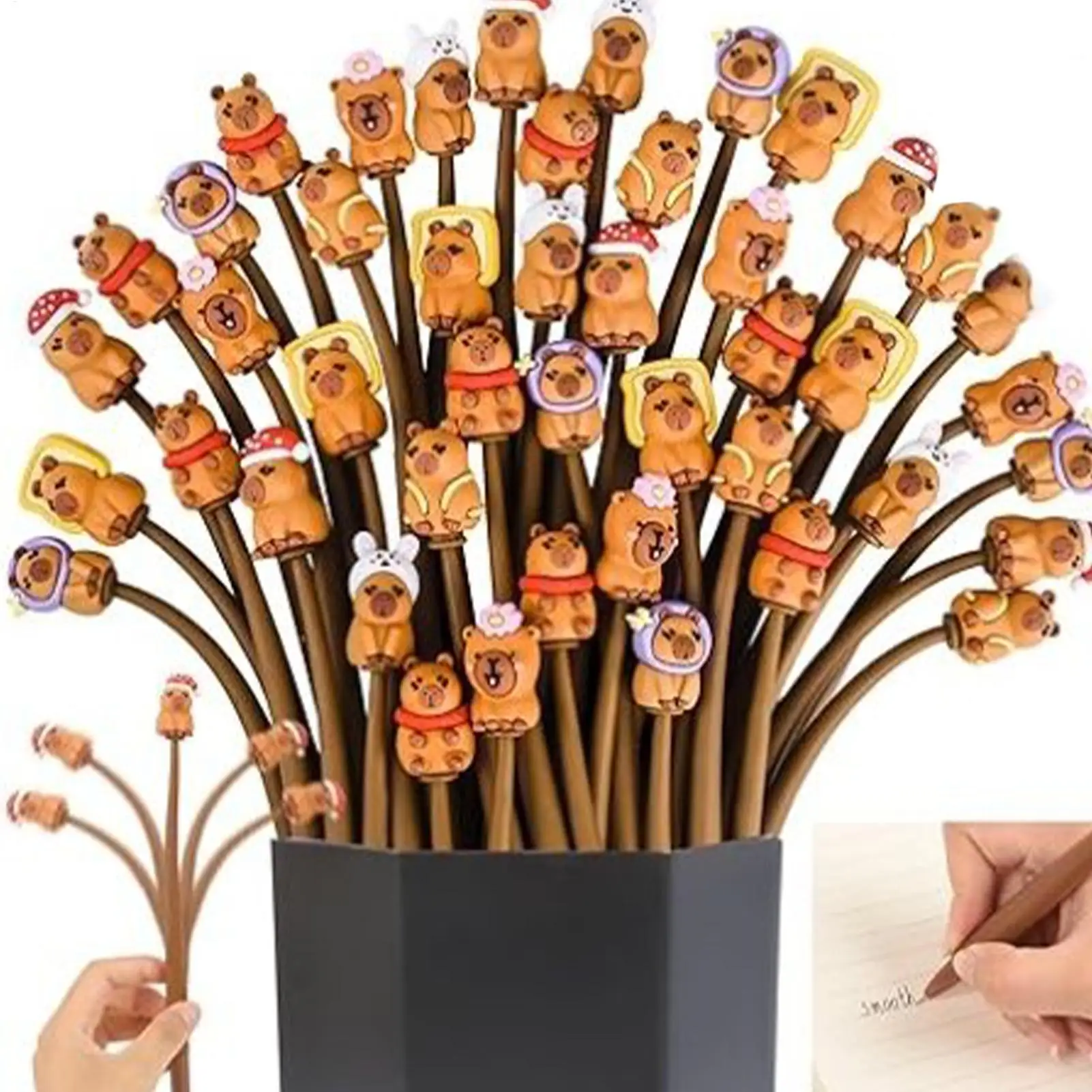 

Capybara Pens 48 Pieces Capybara Shaking Pens For Students 0.5mm Pencils Fidget Toy For Student Note Taking Work School Teacher