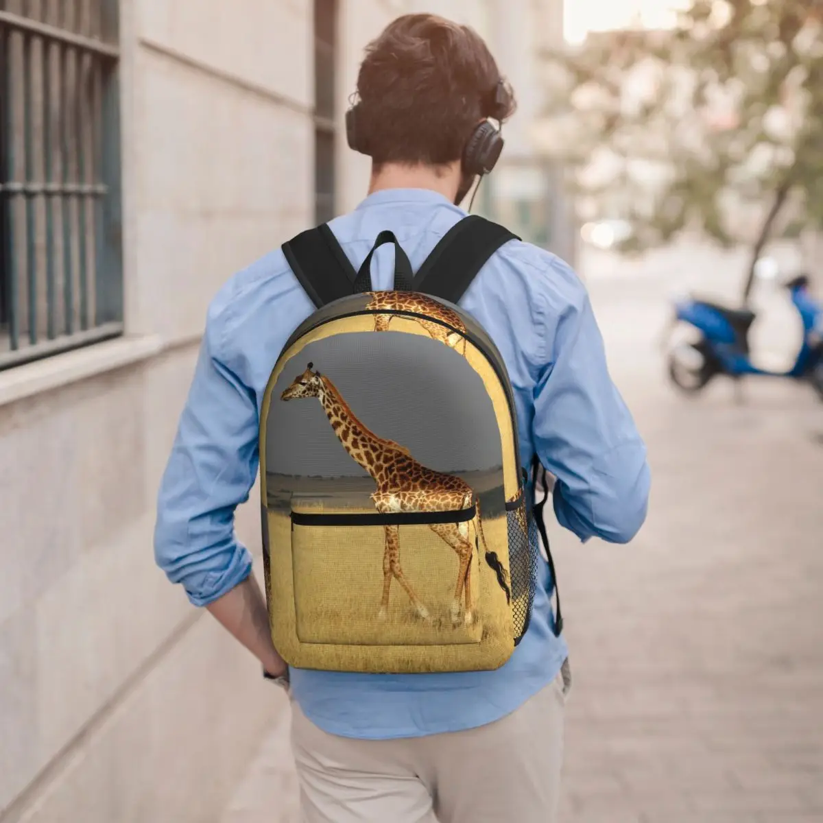 Giraffe Full Body Africa African Animals Student Backpack School Bag Hiking Travel Daypack for Boys Girls Bookbag Shoulder Bags