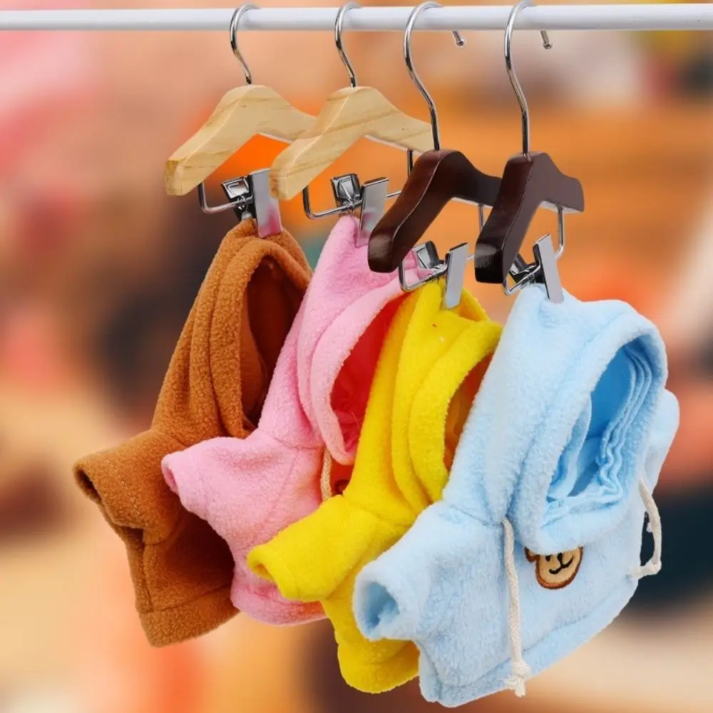 Portable Solid Wood Hanger with Clip Anti Slip Mini Hanger Coat Hanging Rack