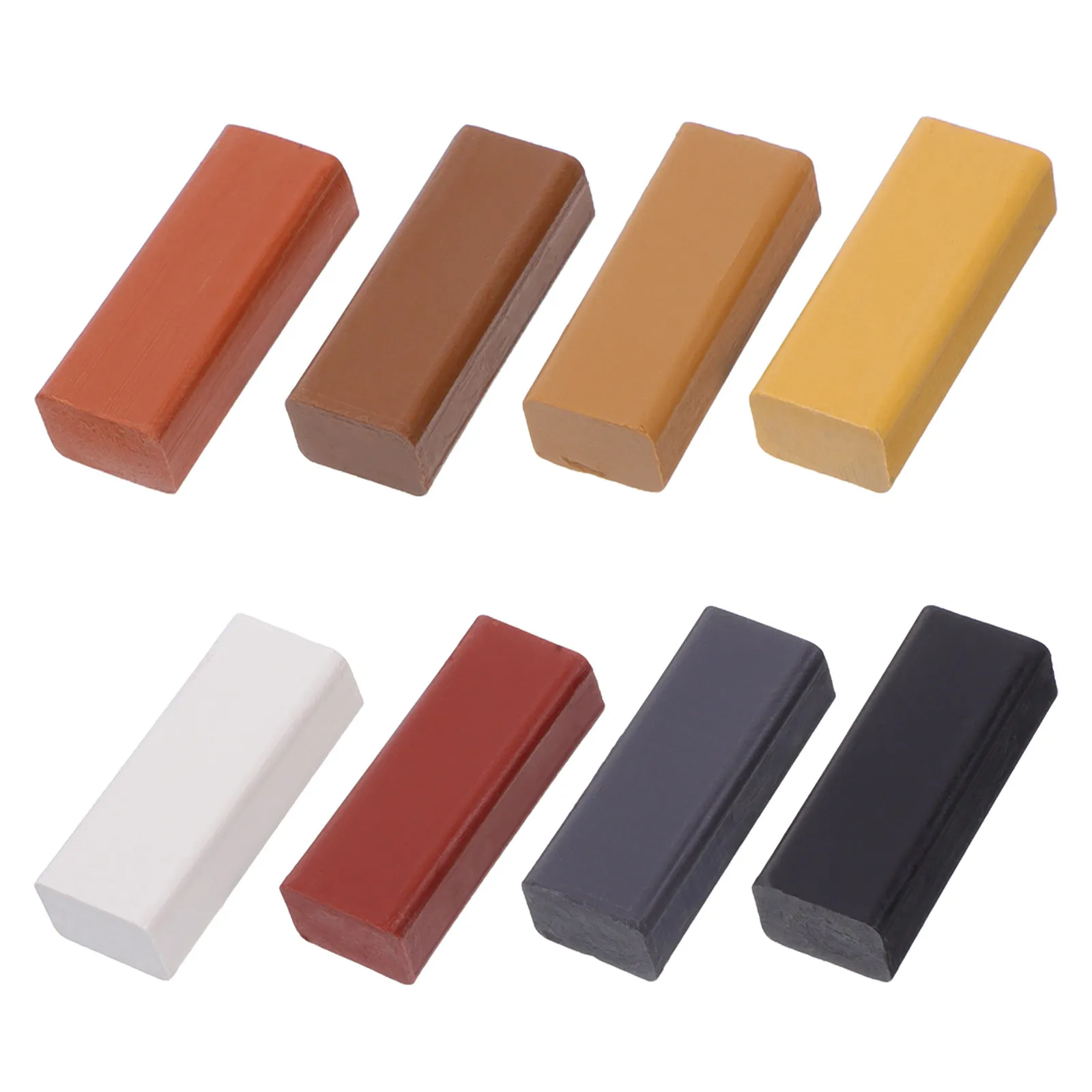 8pcs Hard Wax Repair Sticks for Wood Furniture Floor Scratch Repair Crayons DIY Furniture Repair Wax Filler for Touch-Ups