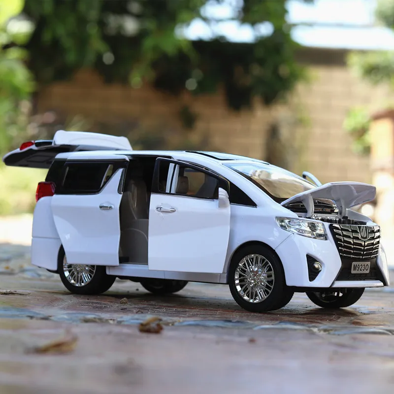 XLG 1:24 Alphard MVP Metal Car Model Diecast Alloy High Simulation Car Models Inertia Toys For Children gifts