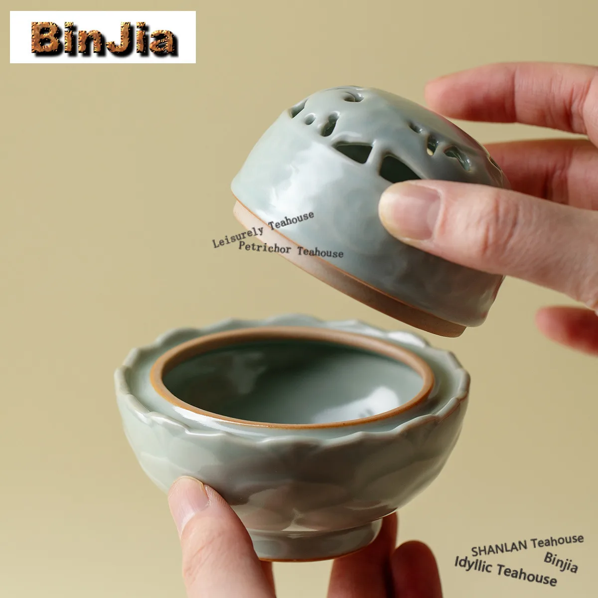 Sky Blue Ru Kiln Incense Holder Zen Garden Incense Burners Meditation Smell Distributor Censer Tea Items Supplies Ornaments Gift