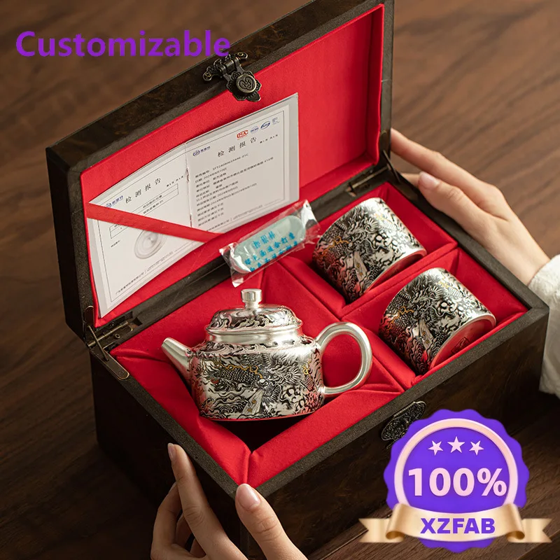 Factory Direct 2026 Liu Yinmo Long One Pot Two Cups Brewing Teapot Teacup Ceramic Tea Set Kung Fu Tea Set