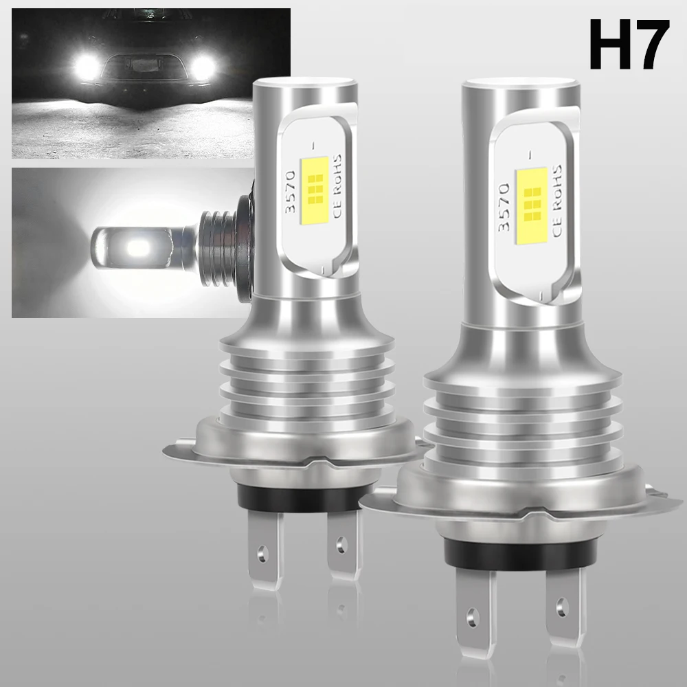 2PCS H7 H1 H8 H9 H11 9005 9006 Led-lampen HB3 HB4 CSP LED Super Helle Scheinwerfer DRL Lampe 6000K Weiß – Detail 4
