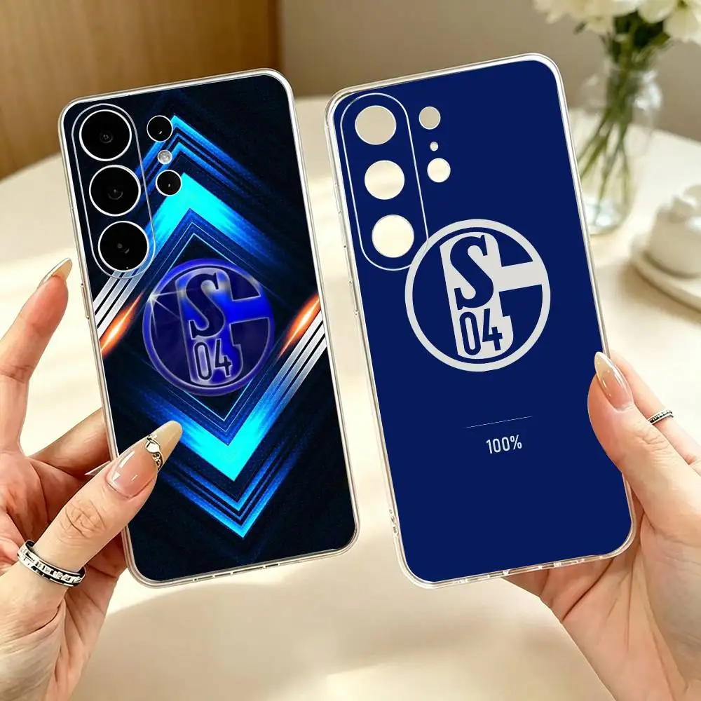 Football S-Schalke-04 gift  Clear Soft Silicone Phone Case for Samsung S25 S24 S23 S22 S21 S20 Ultra Plus