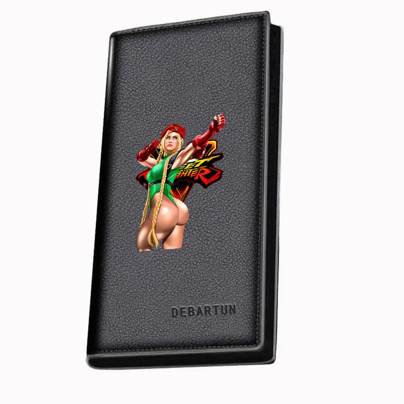 Fighter figure action pose green clothes Men's Long Wallets Business Stylish Printing Design Casual Use Christmas Valentine's Fa