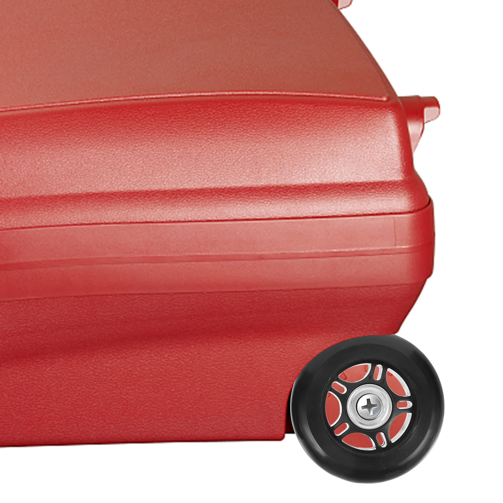 1 مجموعة الأمتعة استبدال عجلات دائم المطاط حقيبة معدنية عجلات مرنة قطب دوران مستقر ارتداء مقاومة الحمل #1