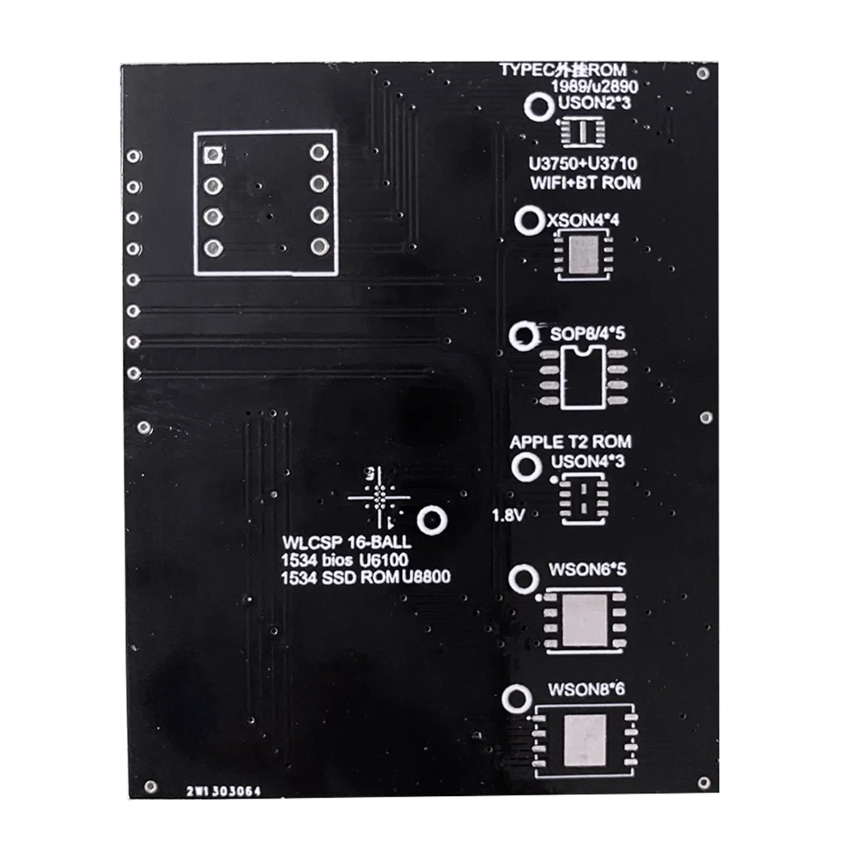 N16R T2 Chip Read and Write Bios Socket for T2 Ssd Rom Typec Rom Holder