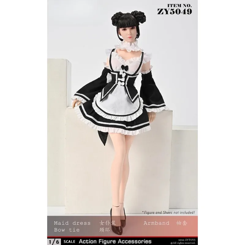 

ZY5049 1/6 масштаб сексуальный наряд горничной платье галстук-бабочка нарукавная повязка игрушечные фигурки модель одежды для 12 дюймов женский солдат аксессуары для тела
