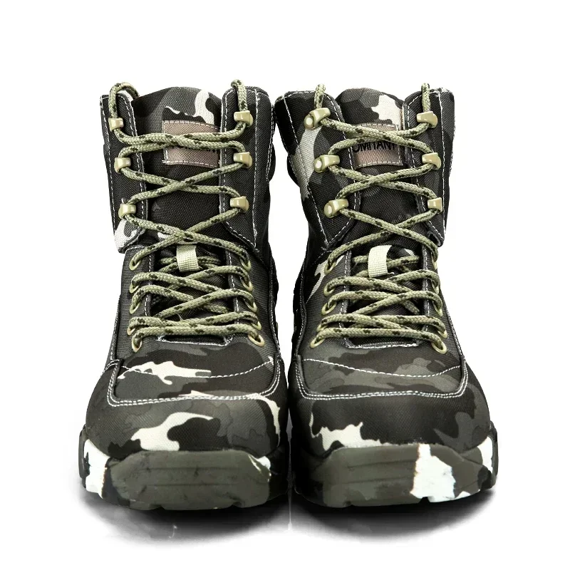 

Мужские высокие зимние ботинки, тактические мужские ботинки, камуфляжные непромокаемые парусиновые ботильоны для пустыни, мужская рабочая обувь