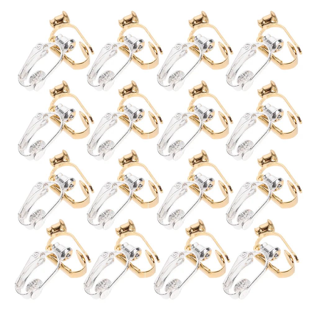 40Pcs Earring Clip Converter Non Pierced Ears DIY Kit for Instant Clip-on Transformation Versatile Earring Making Accessories