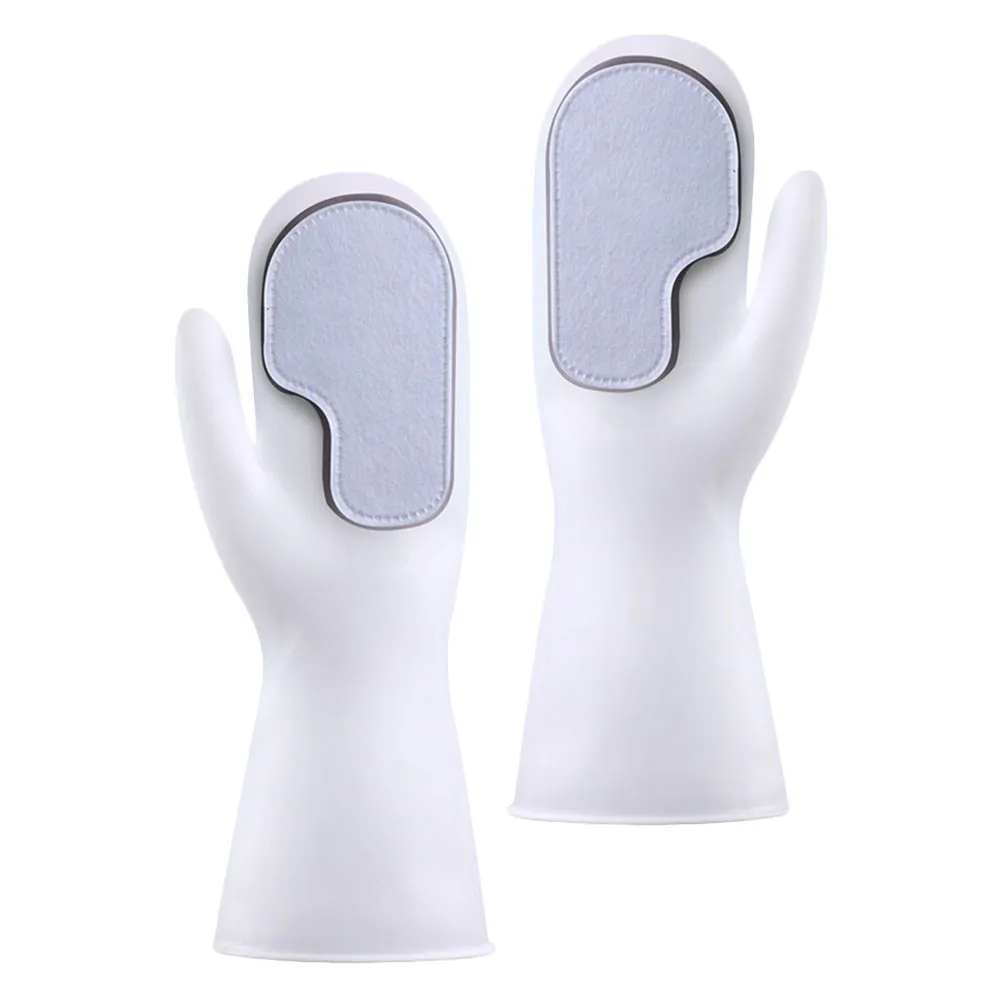 2Pairs Washing Gloves Tools High-Quality Corrosion-Resistant Dishwashing Gloves with Absorbent Sponge for All-Round Stain
