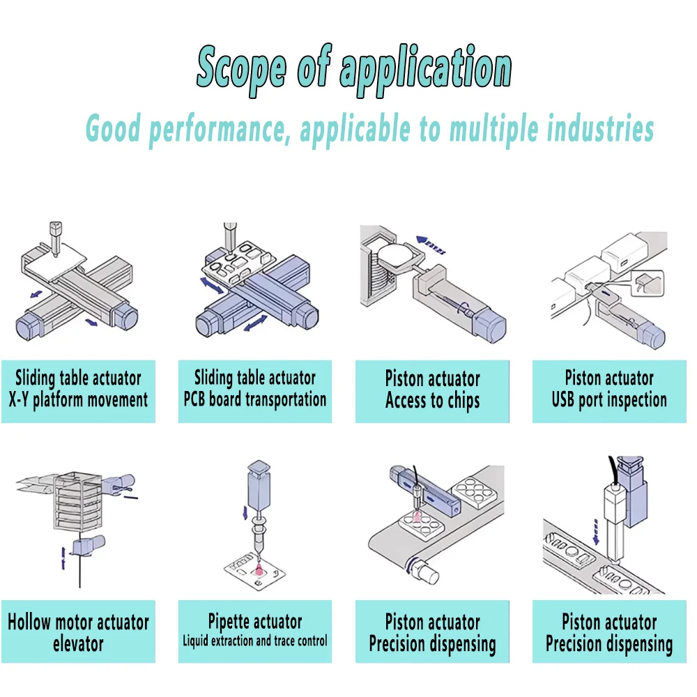 Nema23/34 محرك متدرج عمود ثابت المسمار المتكاملة اسطوانة كهربائية دفع قضيب 100/150/200 مللي متر السكتة الدماغية لتحديد المواقع الدقيقة #6