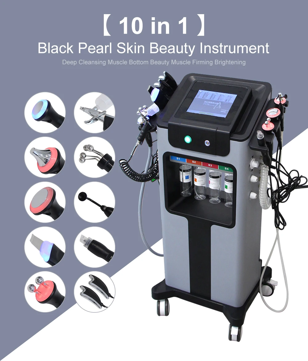 

The New 10 In 1 Aqua Peeling Lift Skin Bubble Moisturizer Oxygen Machine Skin Care Cleansing Facial Equipment