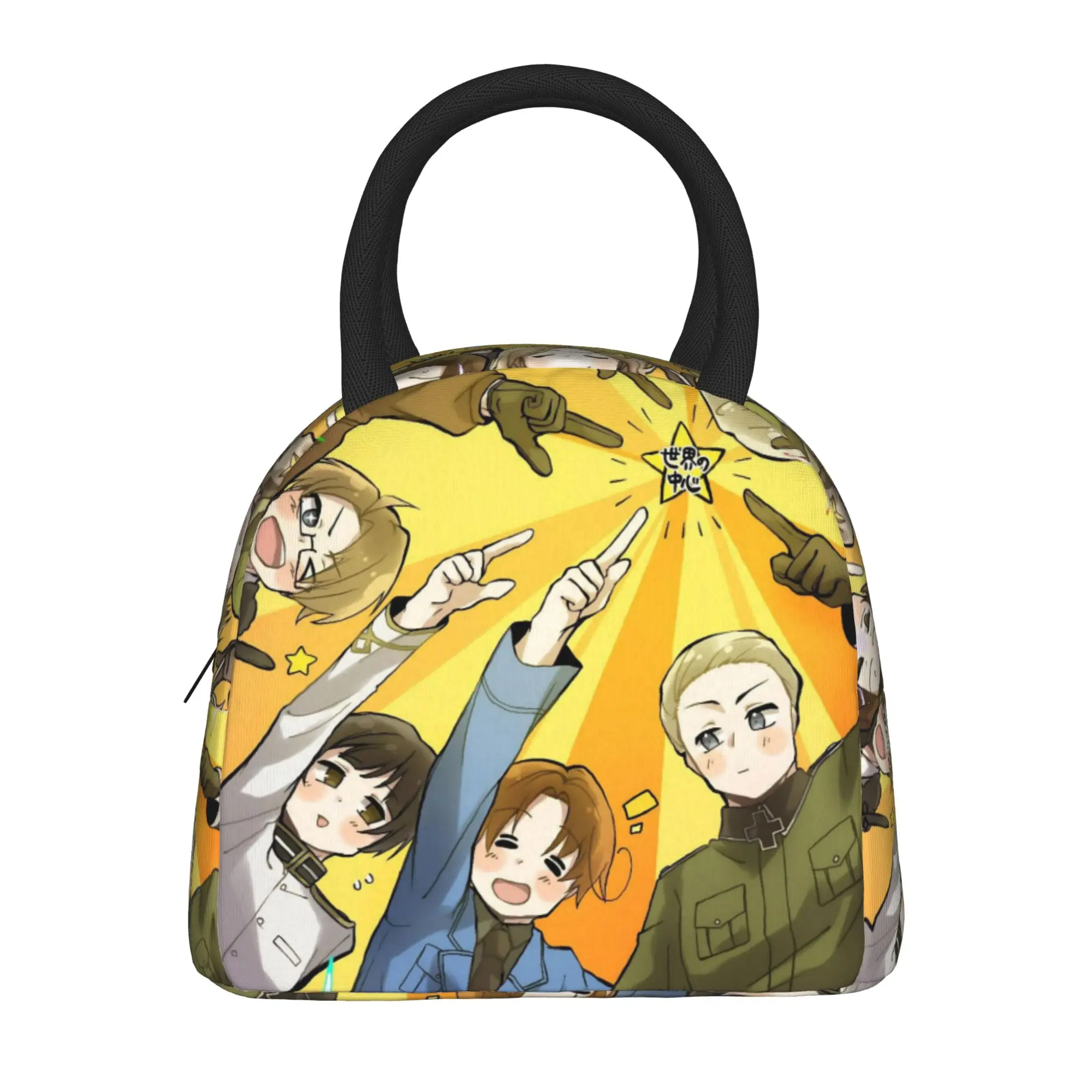 Hetalias Axis Powers Thermal Insulated Lunch Bags for Work  Portable Food Bag Container Men Women Thermal Cooler Lunch Boxes