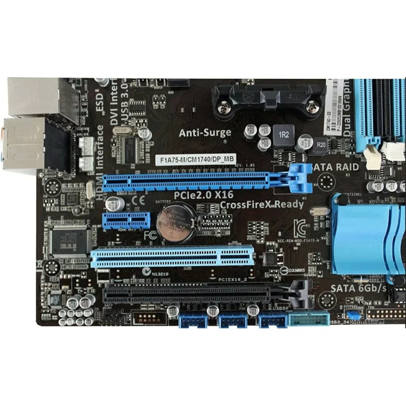 Imagem -02 - Placa-mãe para Asus Fm1 Amd A75 100 Testado F1a75-m Cm1740 Dp_mb Ddr3 64gb