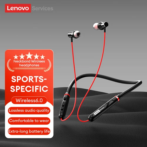 Imagen 1 del producto Original Lenovo Y111 Bluetooth 6,0 auriculares con banda para el cuello auriculares magnéticos impermeables estéreo para correr deportes juegos auriculares inalámbricos