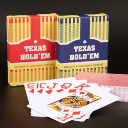 New Hot 1 Sets Baccarat Texas Hold'em Plastic Playing Cards Waterproof Smooth Poker Card Board Bridge Games 63*88mm Qenueson