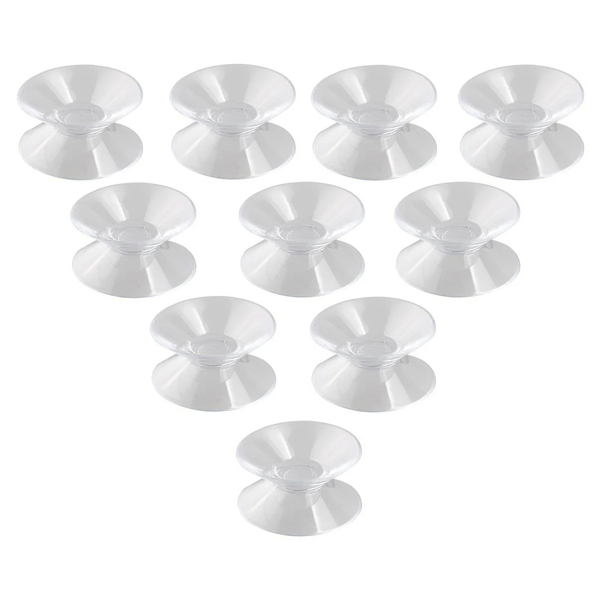 SODIAL(R) Car 9 Pcs Clear Soft Plastic Double Sided Suction