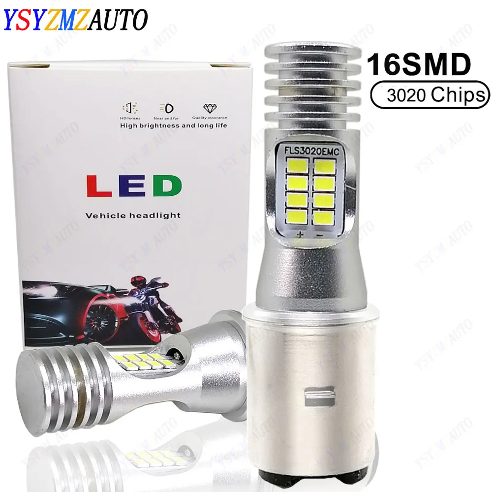 1PCS H4 LED Moto H6 BA20D P15D LED Motorcycle Headlight Bulbs 6000K Hi Lo Lamp DC AC 10V-60V Motorbike Scooter Running Light