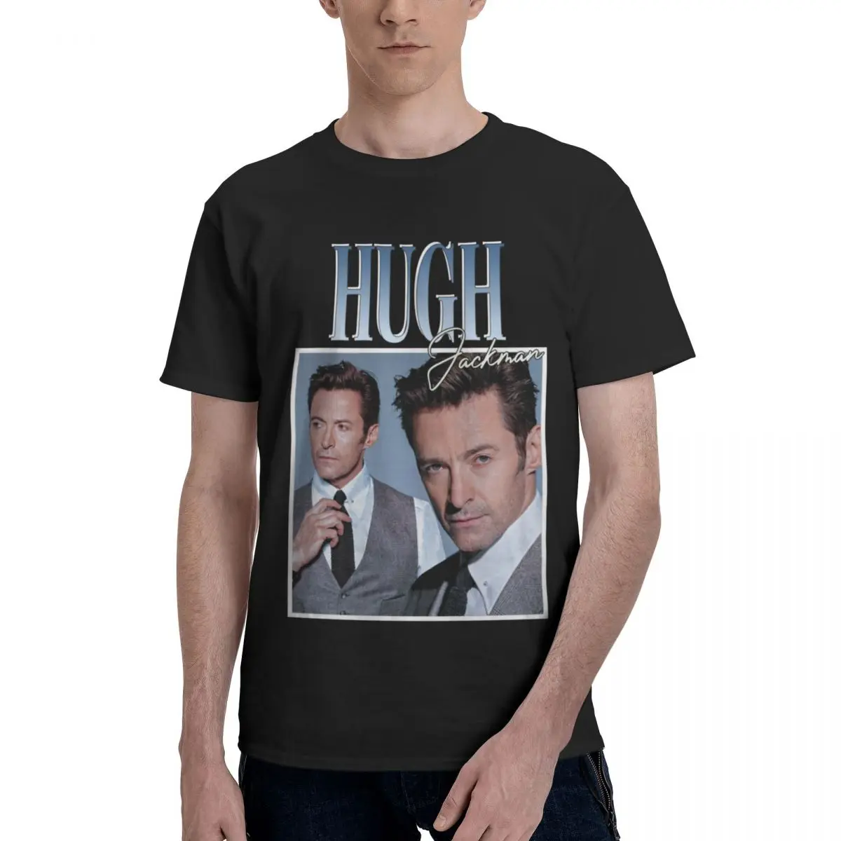 Hugh Jackman Fans Gifts T Shirts Graphic Y2K Idea Tees Mens Women T-Shirt Clothes