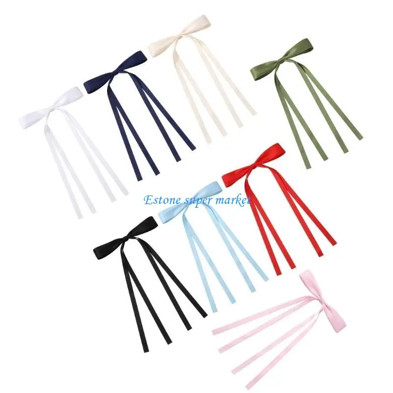 

090B 8Pcs Long Tassels Hair Clip French Hairpins Assorted Color Hair Decors