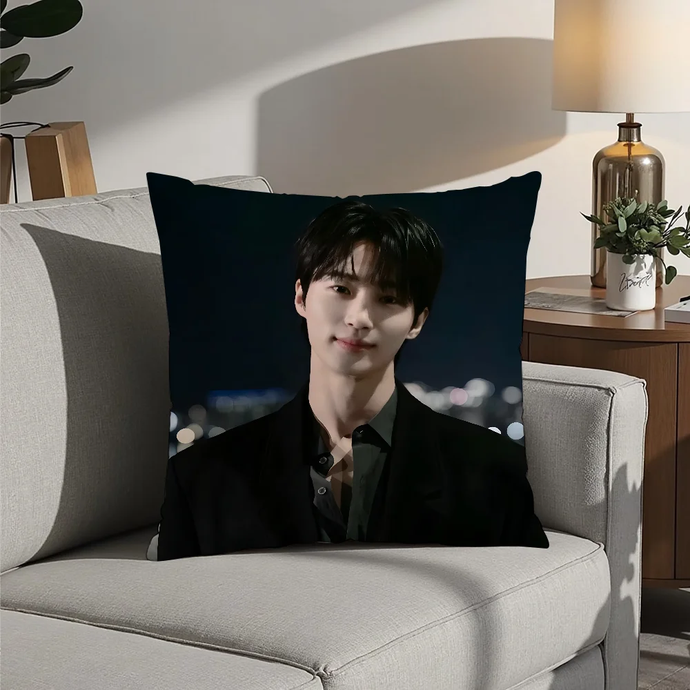 

B-Byeon W-Woo-seok Korea Pillow Case Plush Fabric Soft Pillowcase Double Sided Print Cushion Cover Household Gifts