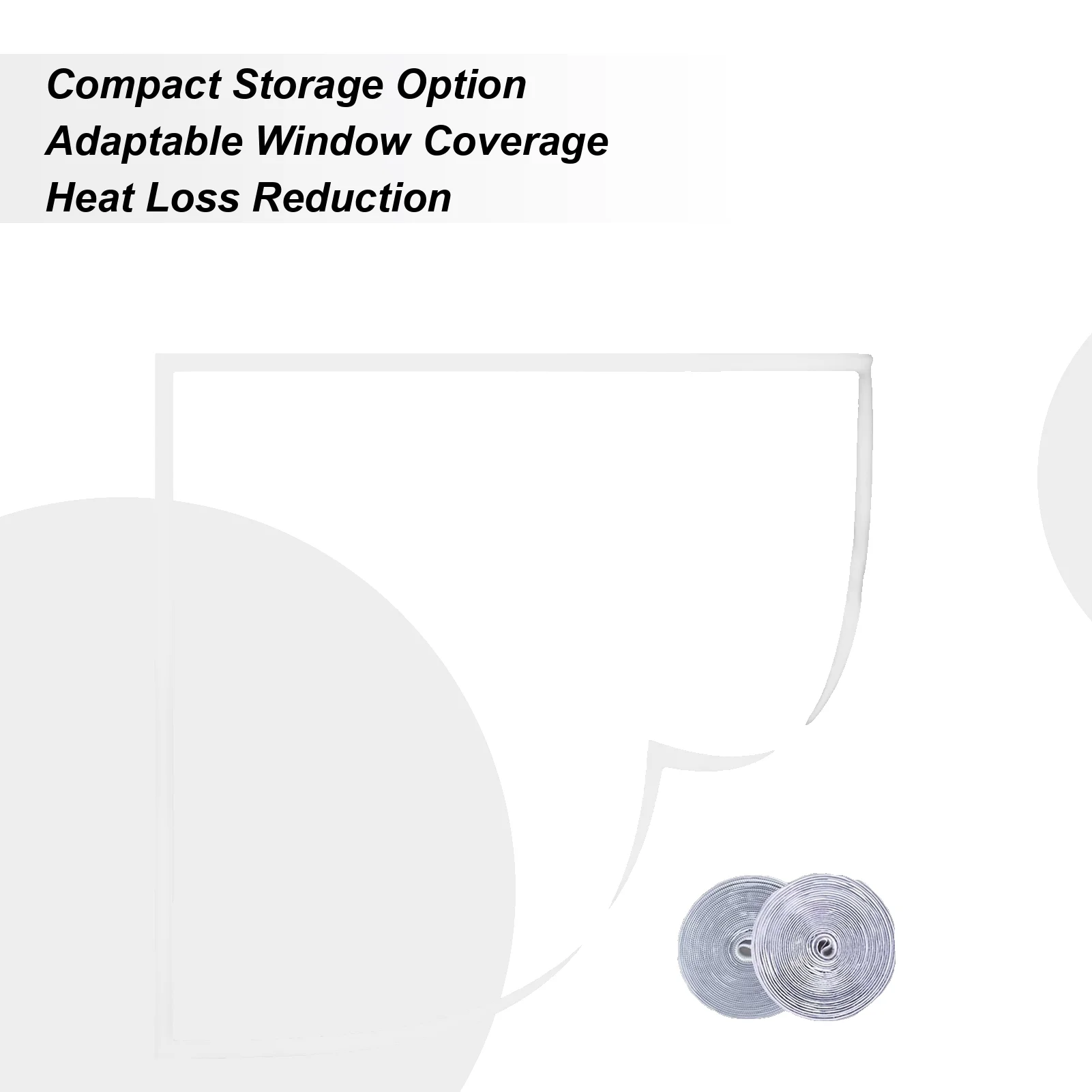 Pellicola isolante per finestre Kit di guarnizioni per finestre invernali riutilizzabili antivento Nastro termico per interni ed esterni Casa RV Patio Soffitta Seminterrato