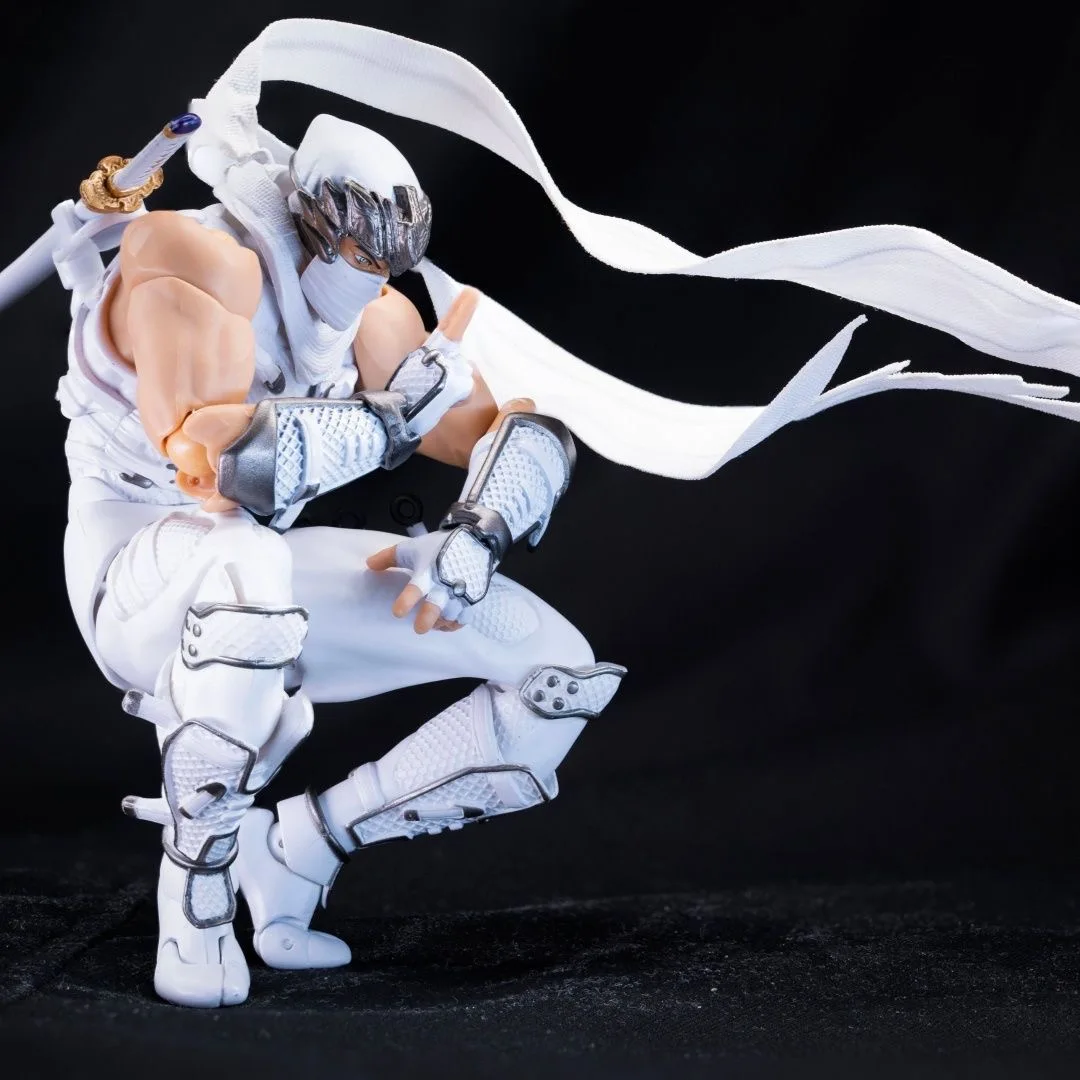 Kaiyodo Ryu Hayabusa White Ver Scarf Action Figure Model Accessories Applicable To 1/12 Toys Built-In Wire