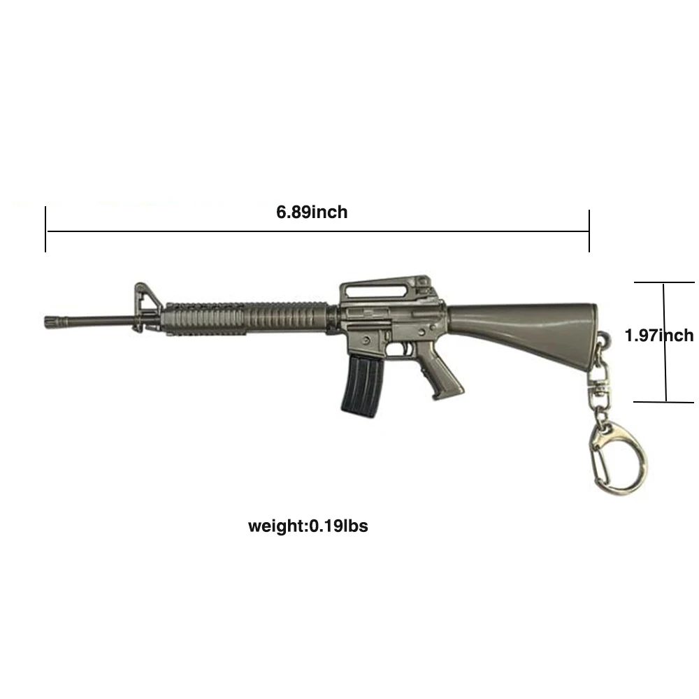 Mini M416 M4A1 Pistolen-Schlüsselanhänger – cooler Gewehr-Scharfschützenschlüsselanhänger für Männer, Punk-Schmuckgeschenk, neuartiges Souvenir-Schmuckstück