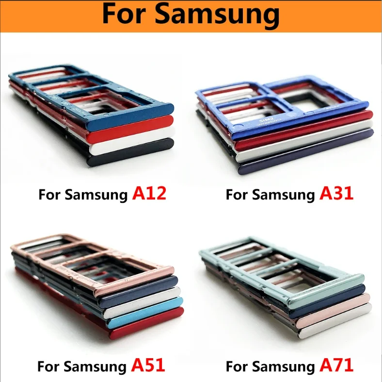 60Pcs  , Dual Card SIM Card Tray Chip Slot Drawer Holder Adapter Accessories For Samsung A13 A22 A23 A32 4G A53 5G A11 A21 A31