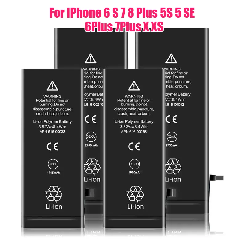 

Аккумулятор для мобильного телефона IPhone 6 S 7 8 Plus 5S 5 SE 2020 6Plus 7Plus X XS Mini Pro Max Сменная батарея для Apple 6S