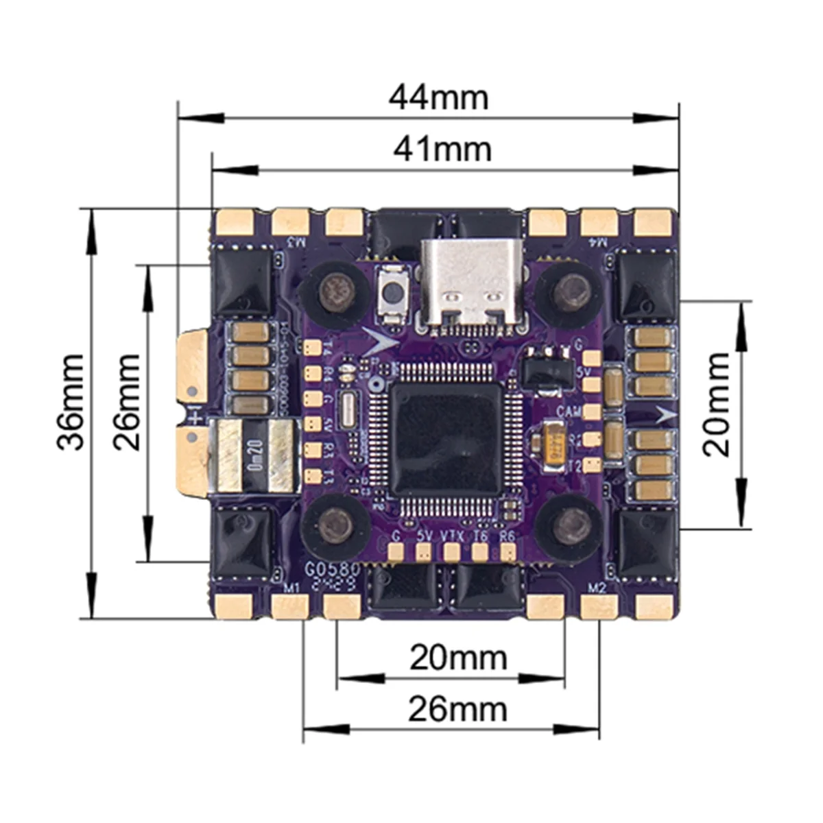Práctico MICRO-F760A Flying Tower Racing Tower Traverser Racing Orificios de montaje 20x20 para Dron FPV RC