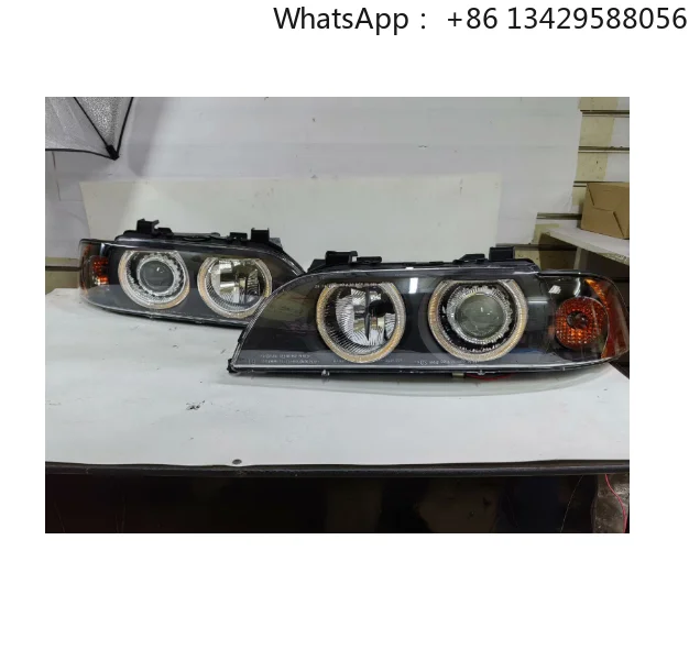 A PAIR Golden Eye Modification Upgrade E39 Angel Eye Headlight Assembly for BMW 5 Series Headlight Assembly