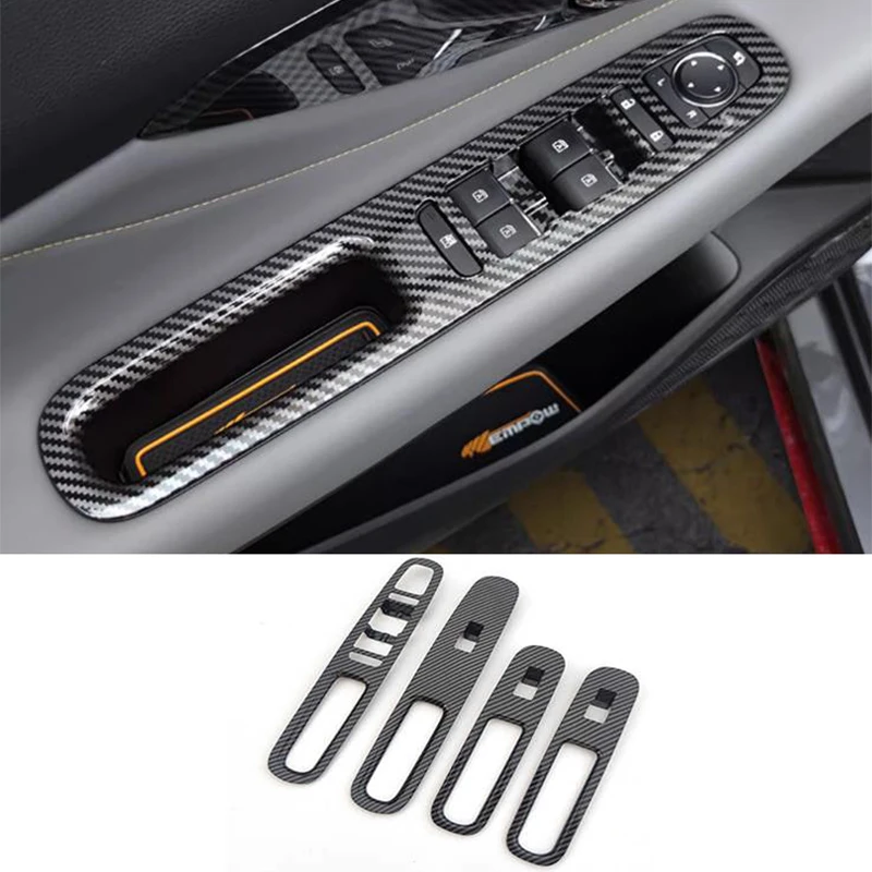 car window lifter switch control panel trims carbon fiber decoration for trumpchi gac empow 2021 2022 2023 2024 2025 accessories