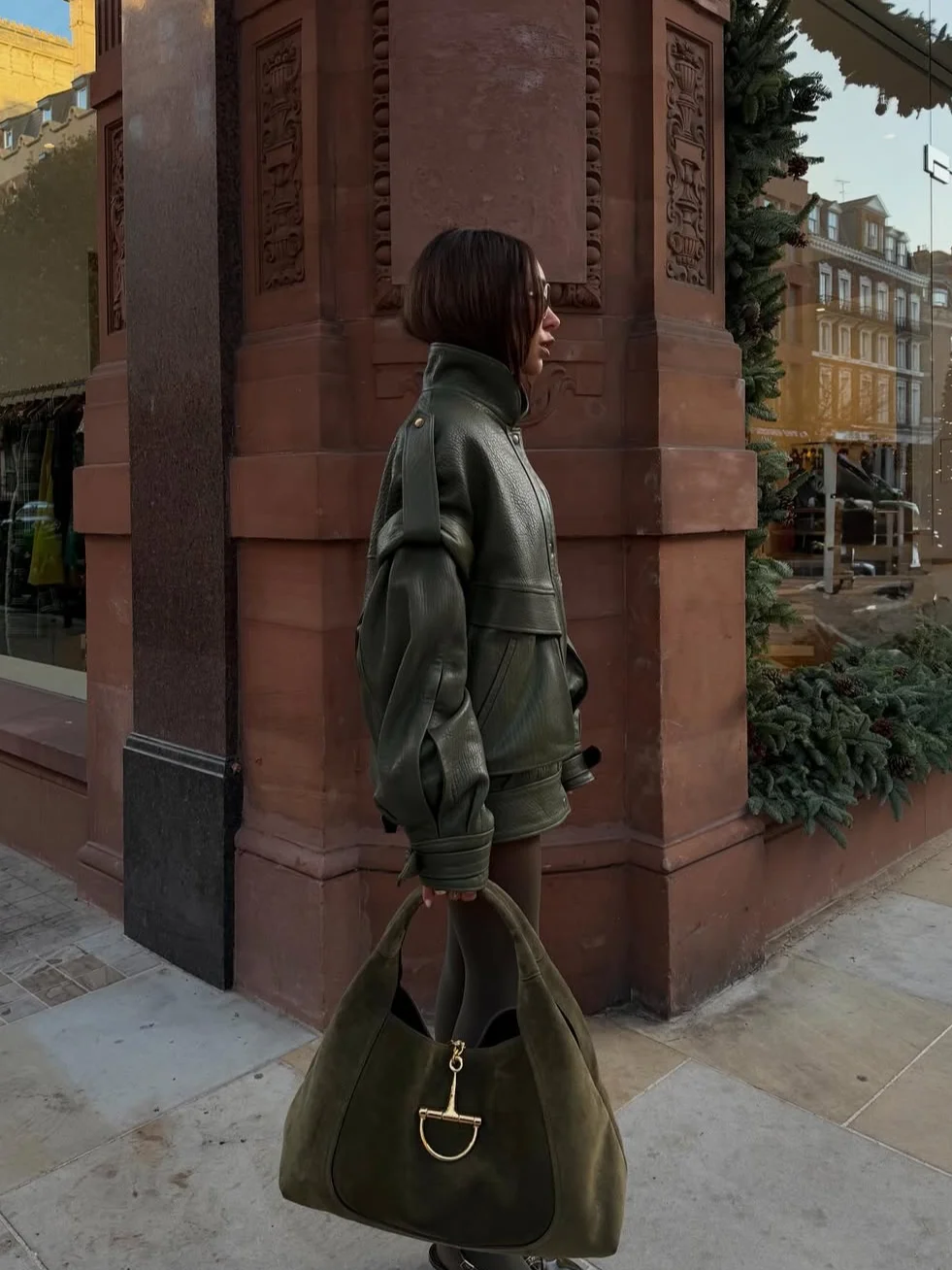 

Women Vintage Green Short Leather Jacket Lady Solid Stand Collar Single Breasted Loose Outerwears Fashion Daily Highstreet Coat