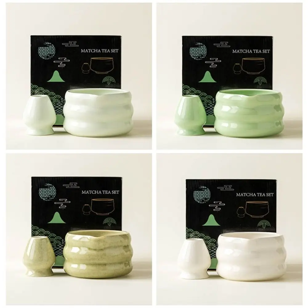 طقم شاي ماتشا سيراميك بسعة كبيرة ومقاوم لدرجات الحرارة العالية وأوعية غسيل شاي متينة وناعمة