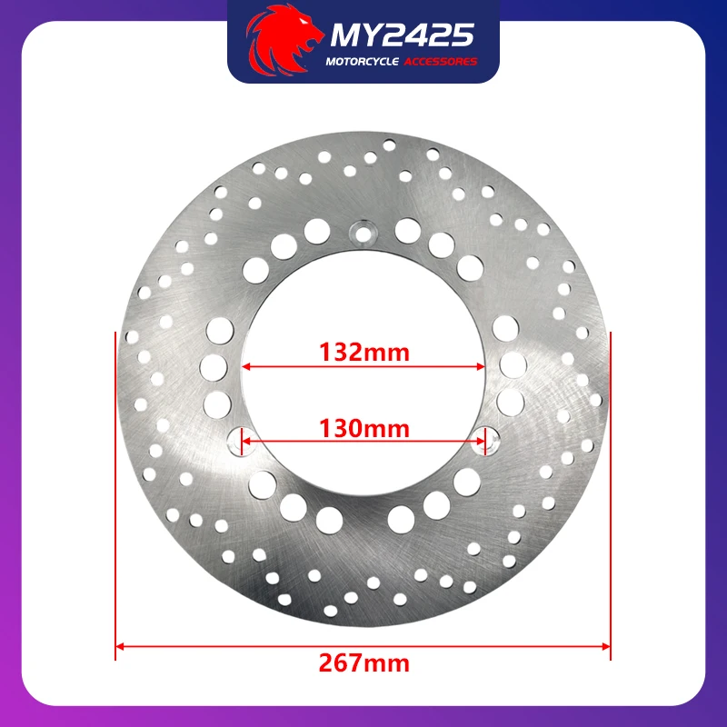 For Yamaha YP400 Majesty 2004-2013 YP 400 X-MAX R 2013-2017 YP400 X-MAX400 RA SH12 Tech 2018-2021 267mm Rear Brake Disc Rotor