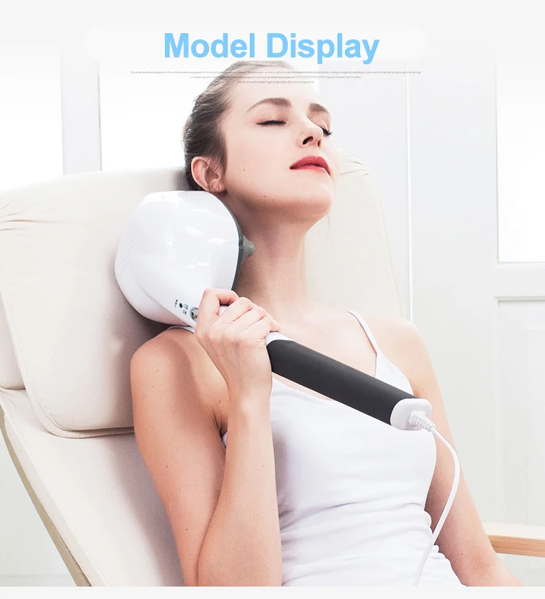 Multifunction Anion Electric Massage Stick Cervical Neck Shoulder Waist Leg Arm Home 4 Heads Massage Hammer Body Massager